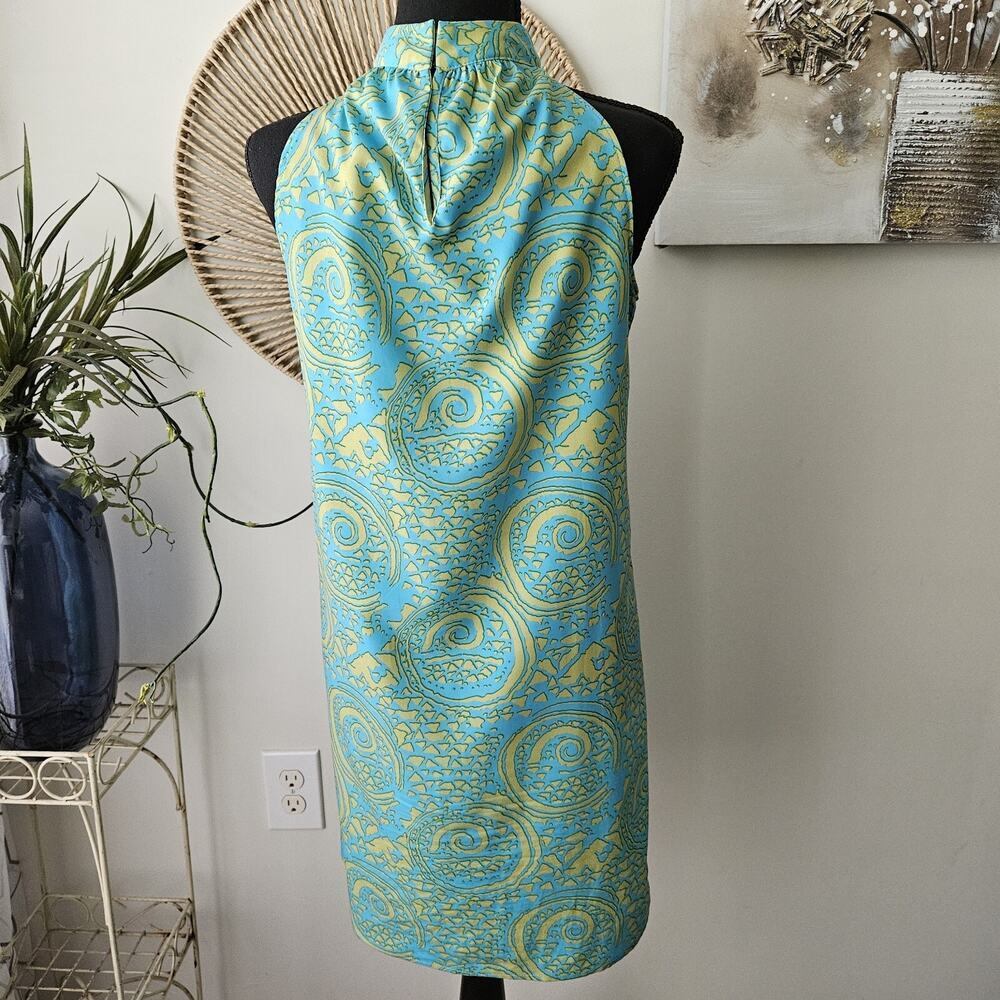 Chelsea Gunn halter dress knee length dress size S Blue & Green LNC - Picture 2 of 7